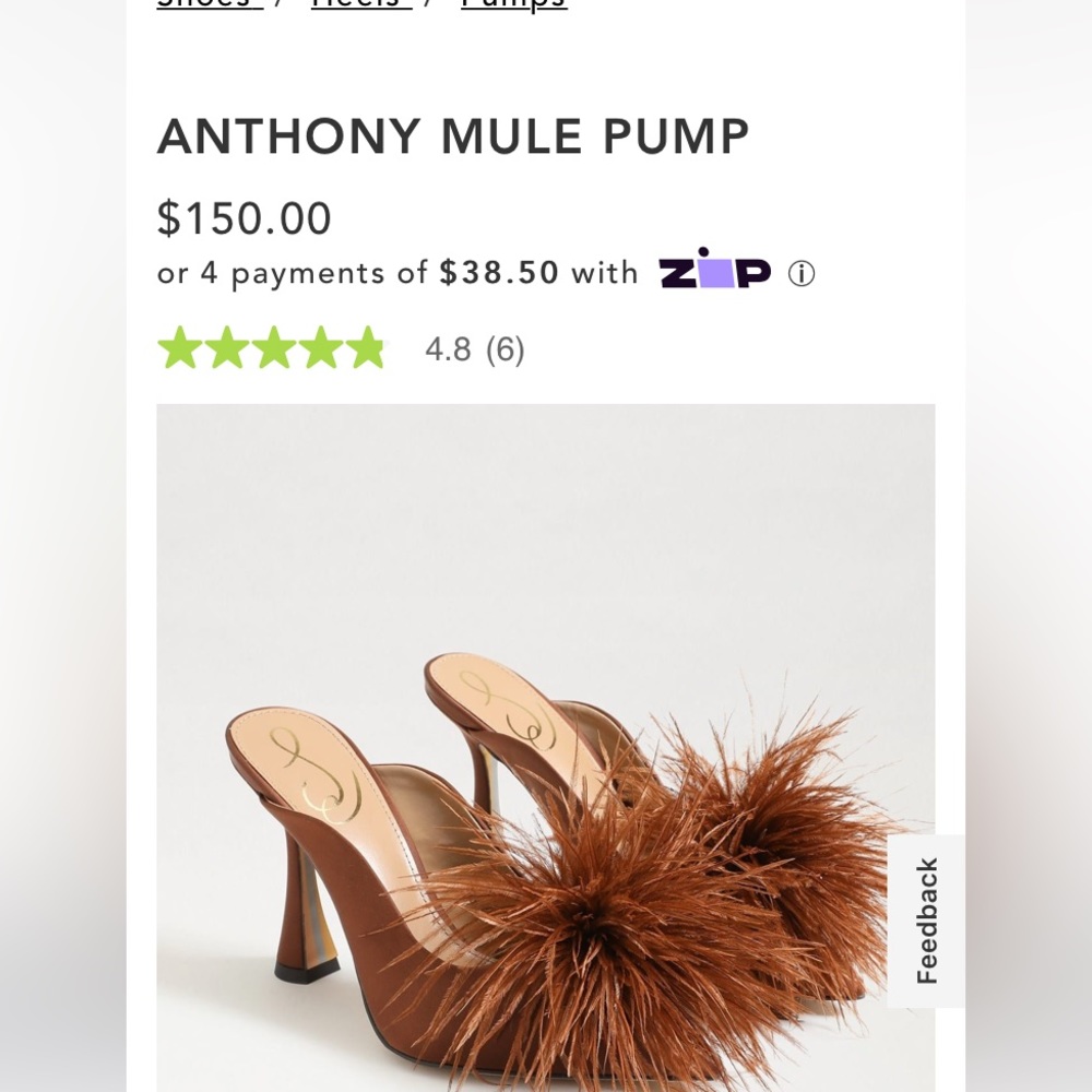 Sam Edelman 8.5 Anthony mule pump cocoa brown - barely worn